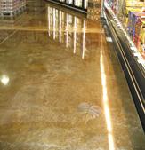 Decorative stained concrete